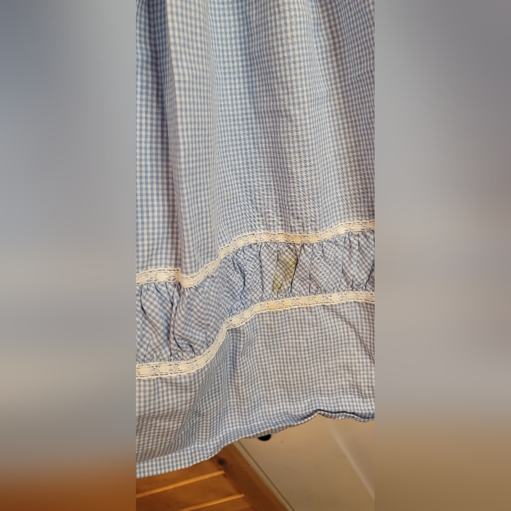 Vintage Petite Texas Miss Blue And White Checkered 100%Cotton Girls Dress(Sz10?) - Picture 7 of 16